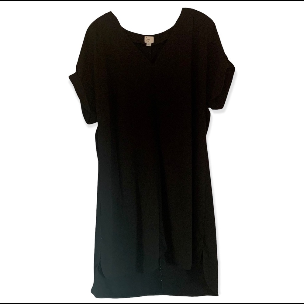 A New Day Black Short Sleeve Scoop Neck A-Line Dress Women’s Plus Size XXL